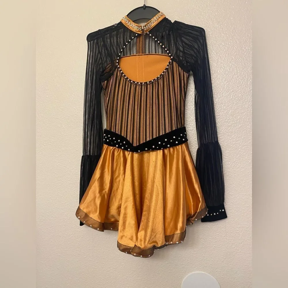 Revolution Tenth House dance costume orange custom BETA TH20272 LC-large child